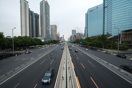 都市风光路商业区北京城市建筑背景图片