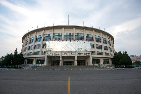 首都低视角彩色图片北京工人体育馆图片