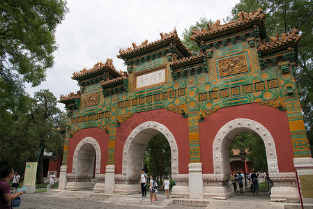 古建筑建筑古典式北京雍和宫高清图片