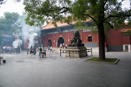 故宫香炉东方古典式宁静北京雍和宫背景