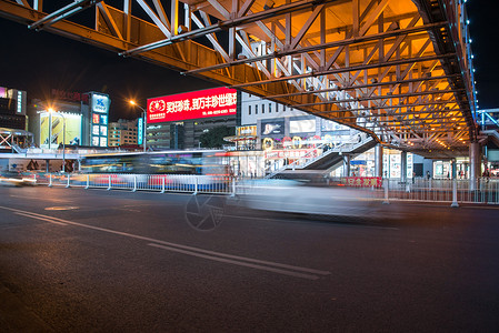 曝光海报东亚橱窗旅游目的地北京商业街夜景背景