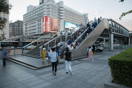 北京天桥北京城市建筑和街道背景