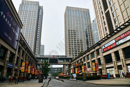 写字楼招租海报彩色图片白昼北京城市建筑背景