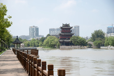 护栏元素江苏无锡景区风景背景