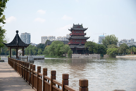 护栏元素江苏无锡景区风景背景