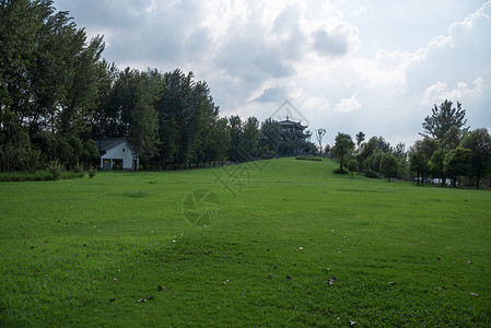 房屋草地元素江苏淮安淮河老街景点背景