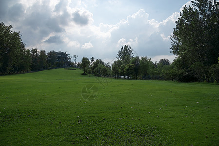 房屋草地元素江苏省淮安淮河老街背景