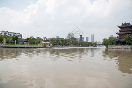 清江浦楼江苏淮安淮河老街古镇景点背景