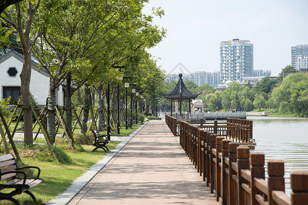 景点江苏淮安清江浦中洲岛背景