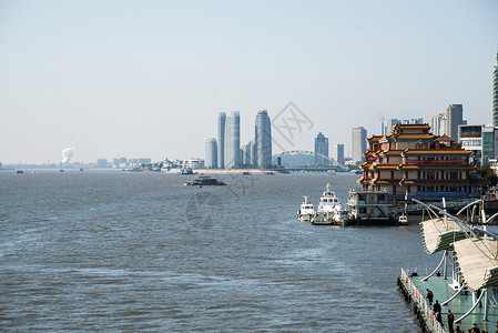 朝鲜风景鸭绿江摄影国境线辽宁省丹东风光背景