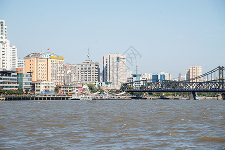 中国东北部江水市区摄影辽宁省丹东风光背景