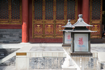 户外构图庭院水平构图东亚北京恭王府背景