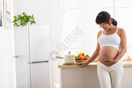 摄影腹部青年女人幸福的孕妇高清图片