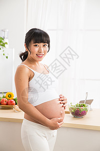 膳食身体关注怀孕幸福的孕妇图片