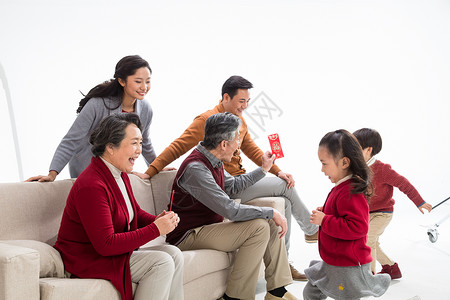 健康生活方式春节愉悦幸福家庭过新年背景图片