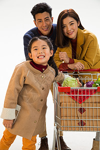 亚洲人5到6岁学龄前儿童快乐家庭购物图片