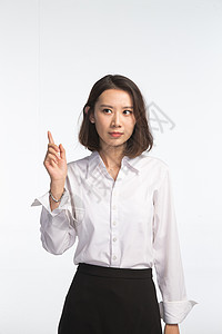 户内独立东亚商务青年女人高清图片