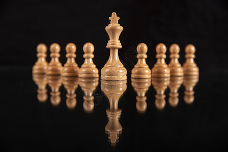 国际象棋倒影高清图片