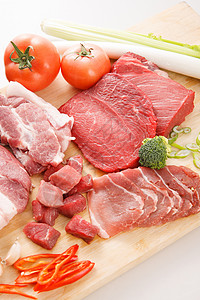 饮食大量物体垂直构图肉和蔬菜背景图片
