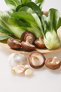 香菇油菜食材图片