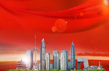数码建筑物自然美深圳高层建筑城市地标建筑背景
