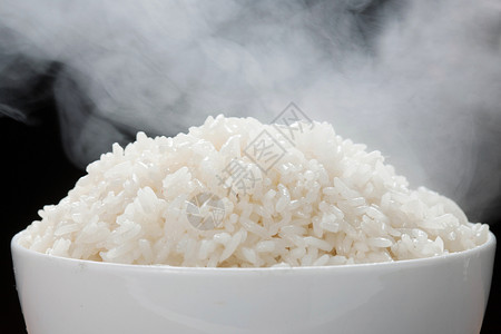 静物米饭热气米饭高清图片