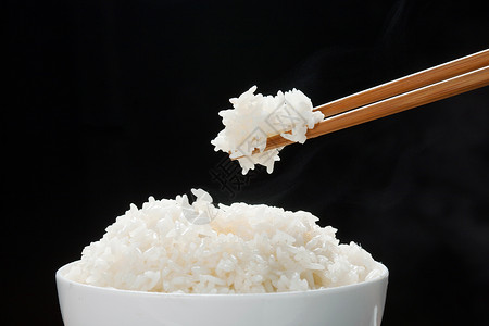 白色雾东方食品米饭背景