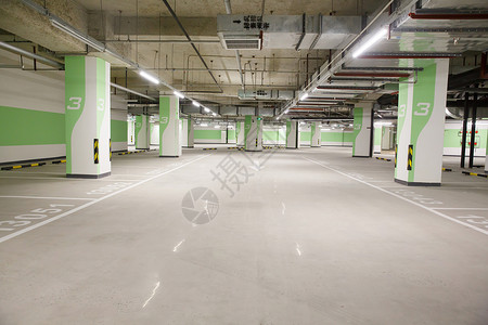 地下停车场空心向左箭头高清图片