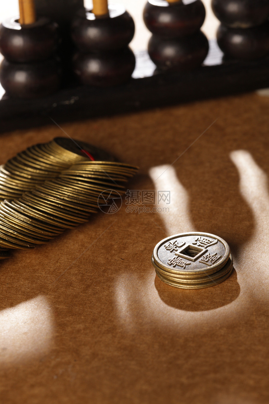 古典风格铜钱图片