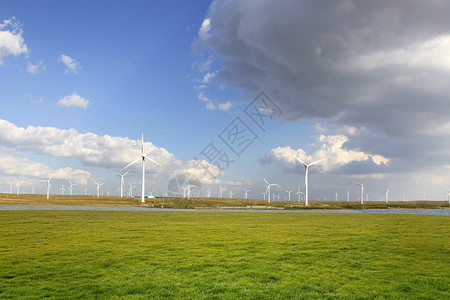 环境节能能源天空内蒙古风力发电背景