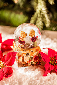 雪花球素材愿望静物圣诞礼物背景