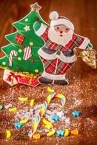 东亚地板甜食圣诞装饰高清图片