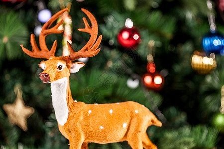 森系鹿角素材玩具庆祝装饰物圣诞节装饰背景