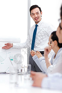职业做计划成就商务人士在会议室开会高清图片