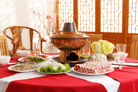 饮食产业传统文化堆叠餐饮火锅图片
