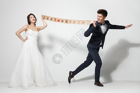 玫瑰东方人传统庆典浪漫婚纱情侣高清图片