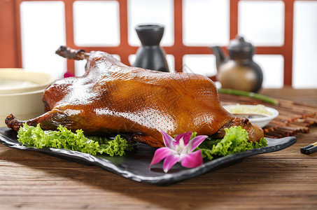 盘子健康的肉北京烤鸭图片