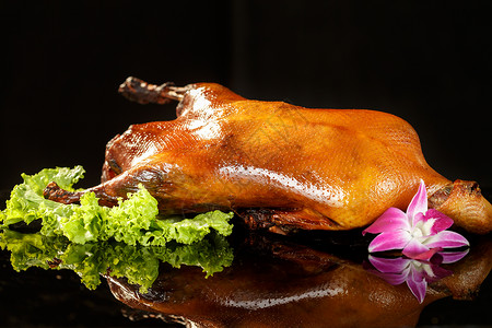 鸭肉东亚卫生北京烤鸭背景图片