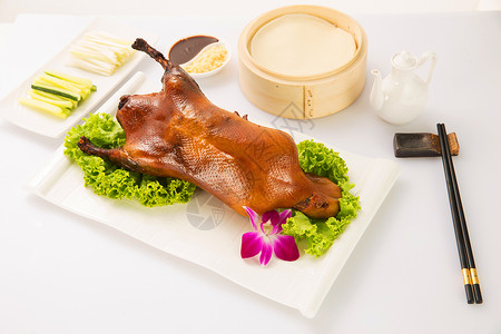 调料鸭肉影棚拍摄北京烤鸭图片