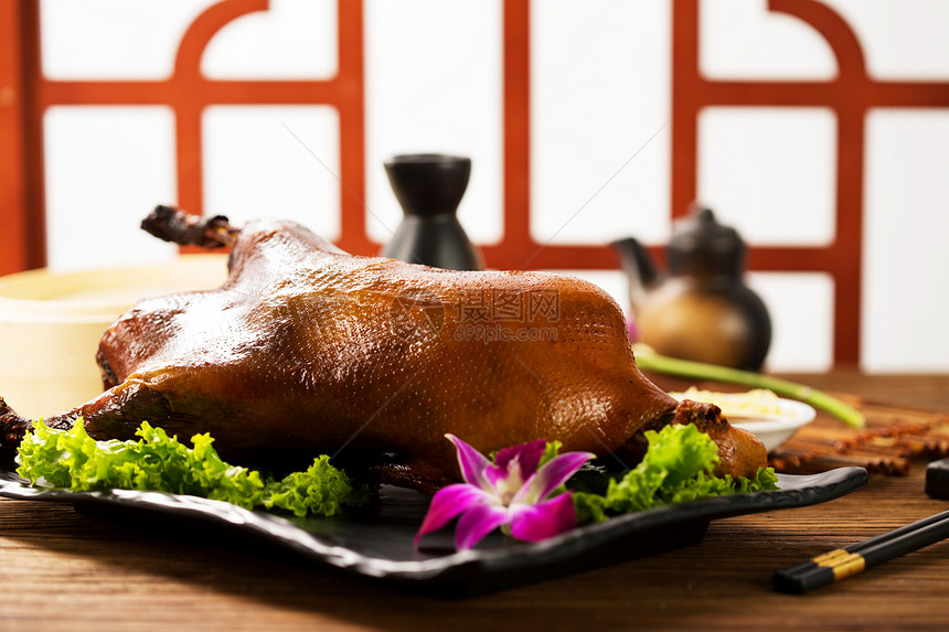 水平构图东亚肉北京烤鸭图片