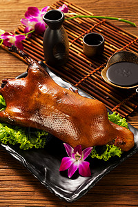 影棚拍摄餐饮文化组物体北京烤鸭图片
