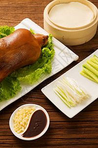 花菜盘子北京烤鸭图片