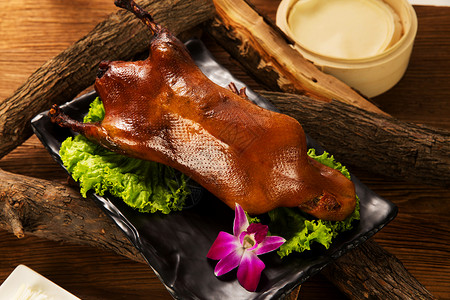 美食餐饮摄影图海报创造力小吃摄影北京烤鸭背景