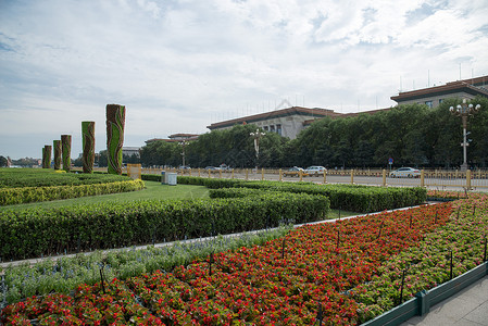 花坛名胜都市风光传统文化城市北京广场背景