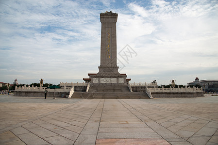 革命传统革命无人远古的北京人民英雄纪念碑背景