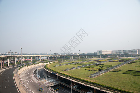 都市风景水平构图航空业北京机场图片