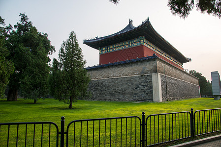 护栏元素北京天坛背景