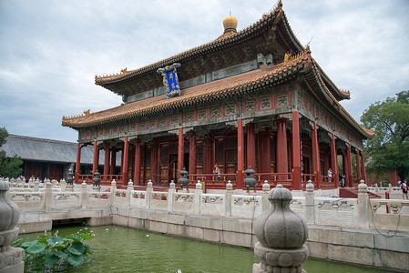 免扣湖泊png素材亭台楼阁北京雍和宫背景