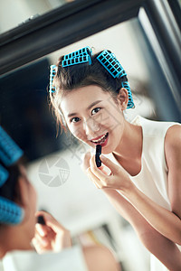 个人护理仅一个青年女人健康生活方式年轻美女化妆图片