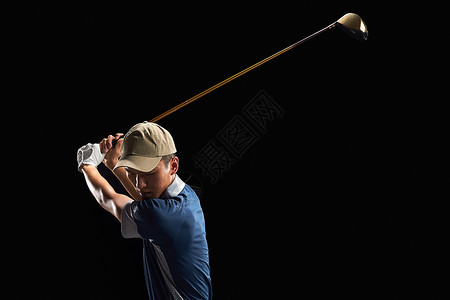 手套高尔夫球杆高尔夫球运动员背景图片